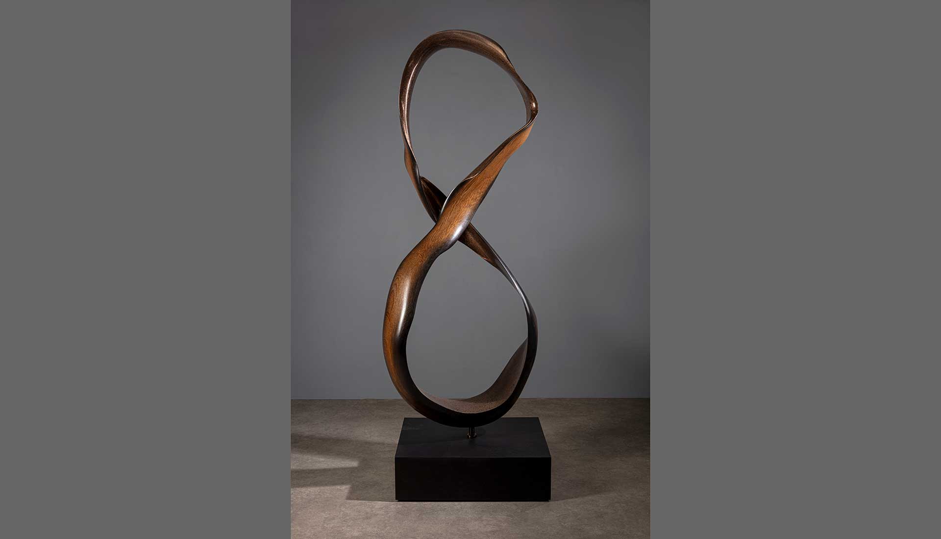 Marc Fish Mokume-gane Figure of Eight Sculpture