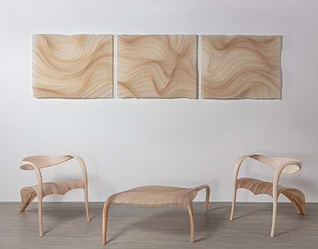Marc Fish Ethereal Wall Panels, Lounge Chairs and Low Table Collection