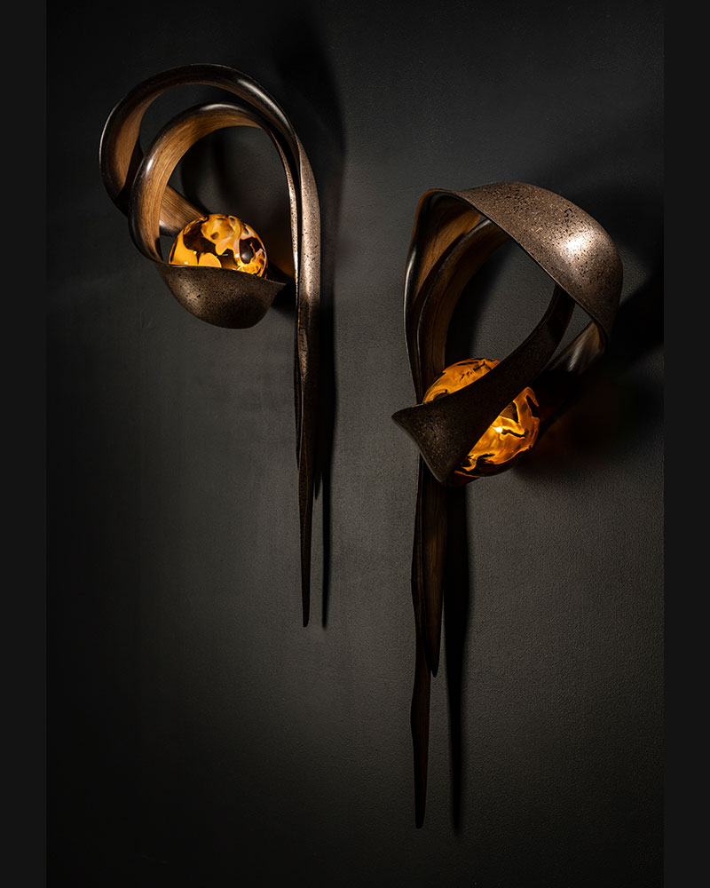 Marc Fish Mokume-gane Large Pendant Light