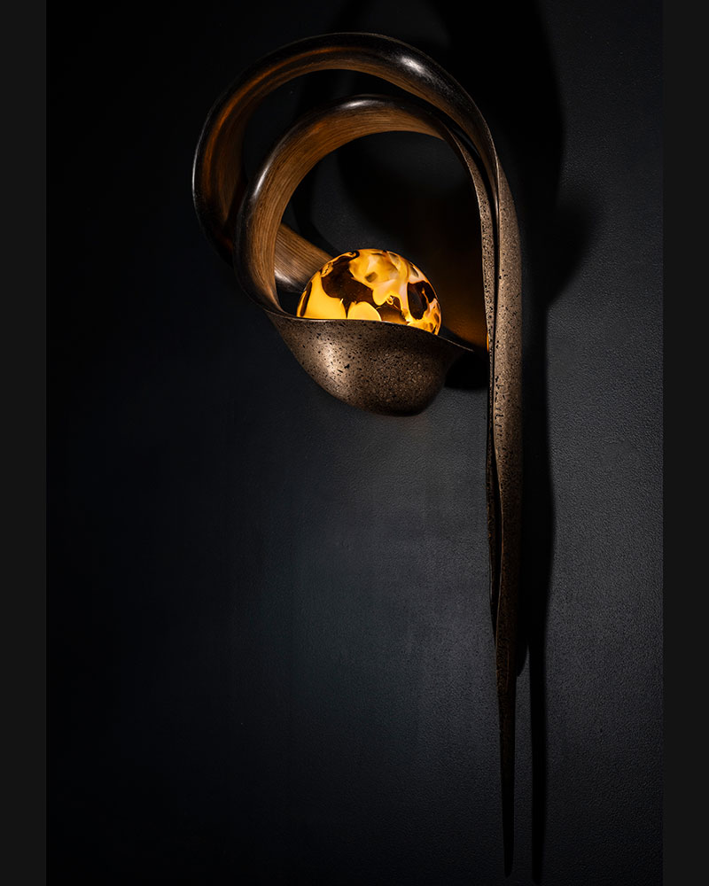 Marc Fish Mokume-gane Large Pendant Light