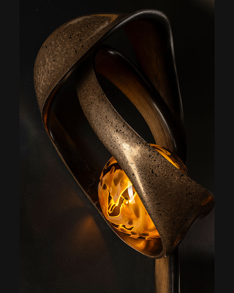 Marc Fish Mokume-gane Large Pendant Light