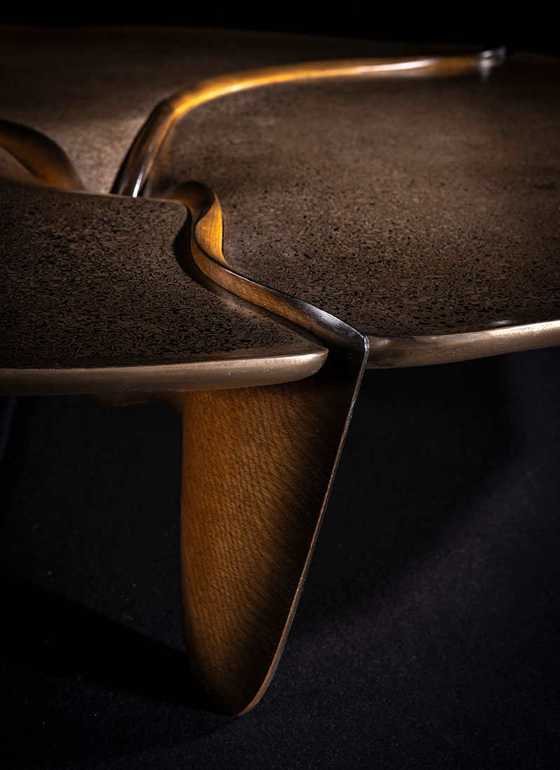 Marc Fish Mokume-gane Low Lounge Table