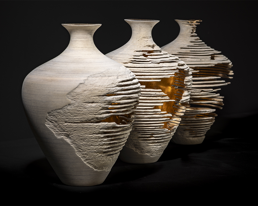 Marc Fish Relics Ash & Rose Gold Triptych